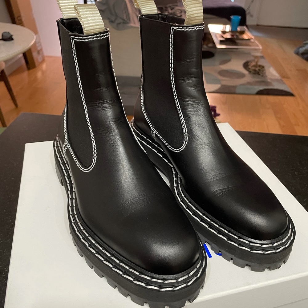 Proenza Schouler Leather Chelsea Boots 38.5